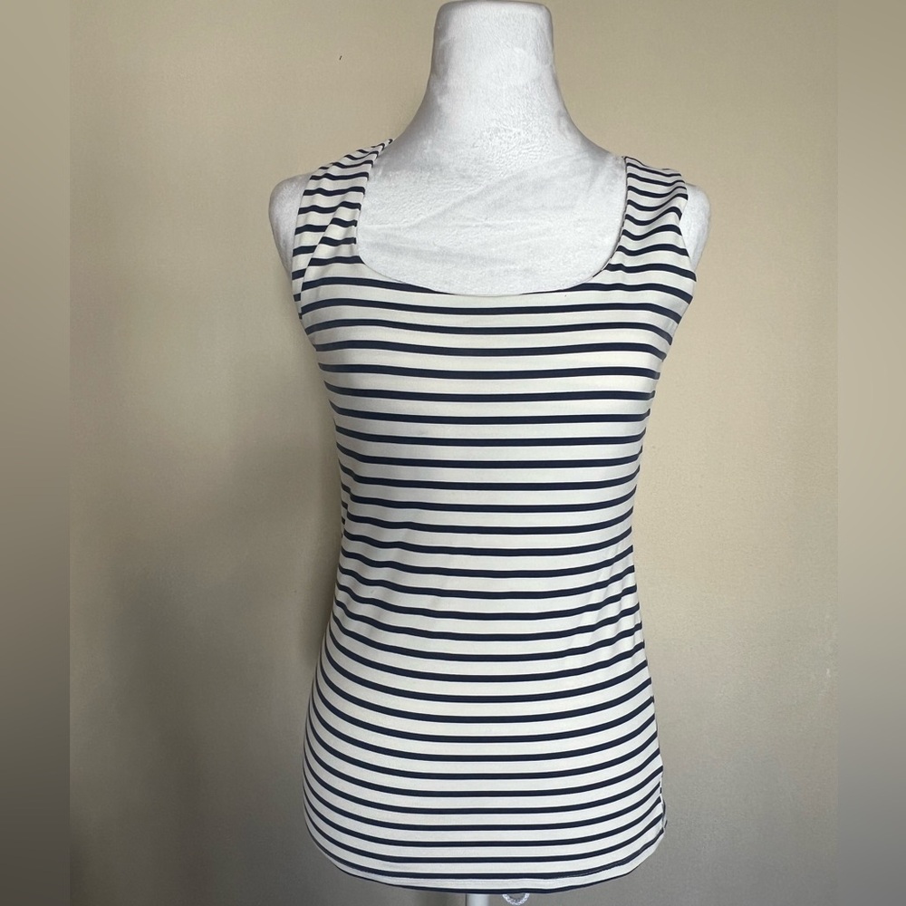 Zara Black and White Striped Tank Top